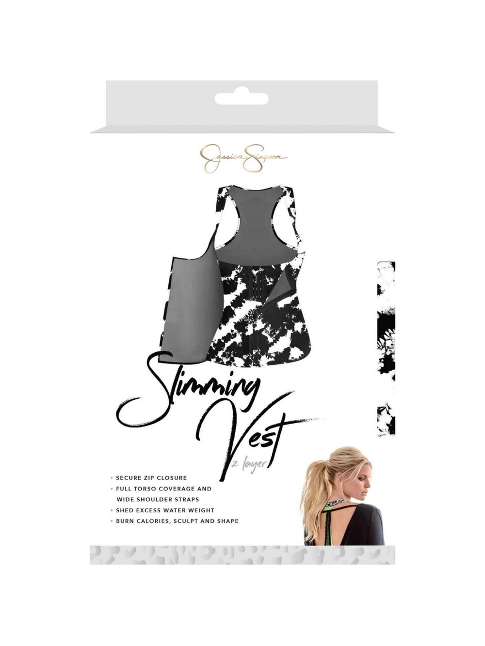 EDX Jessica Simpson Sauna Slimming Vest , SPLASH PRINT (M)